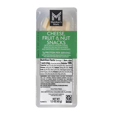 Members Mark Cheese Fruit & Nut Snack, 1ct