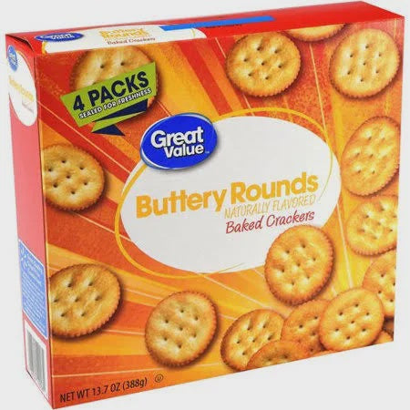 Great Value Buttery Round Crackers, 13.7oz