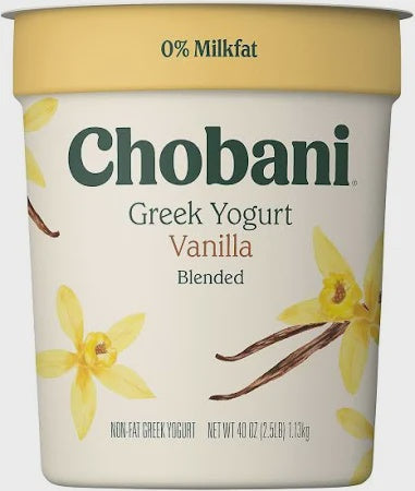 Chobani Greek Yogurt, Vanilla, 40oz