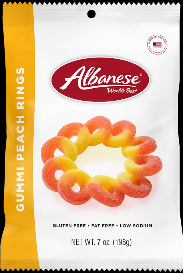 Albanese Candy, Gummi Peach Rings, 7 oz