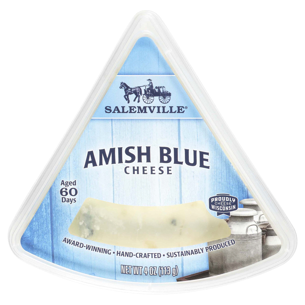 Salemville Blue Cheese Wedge, Smoked, 4 oz