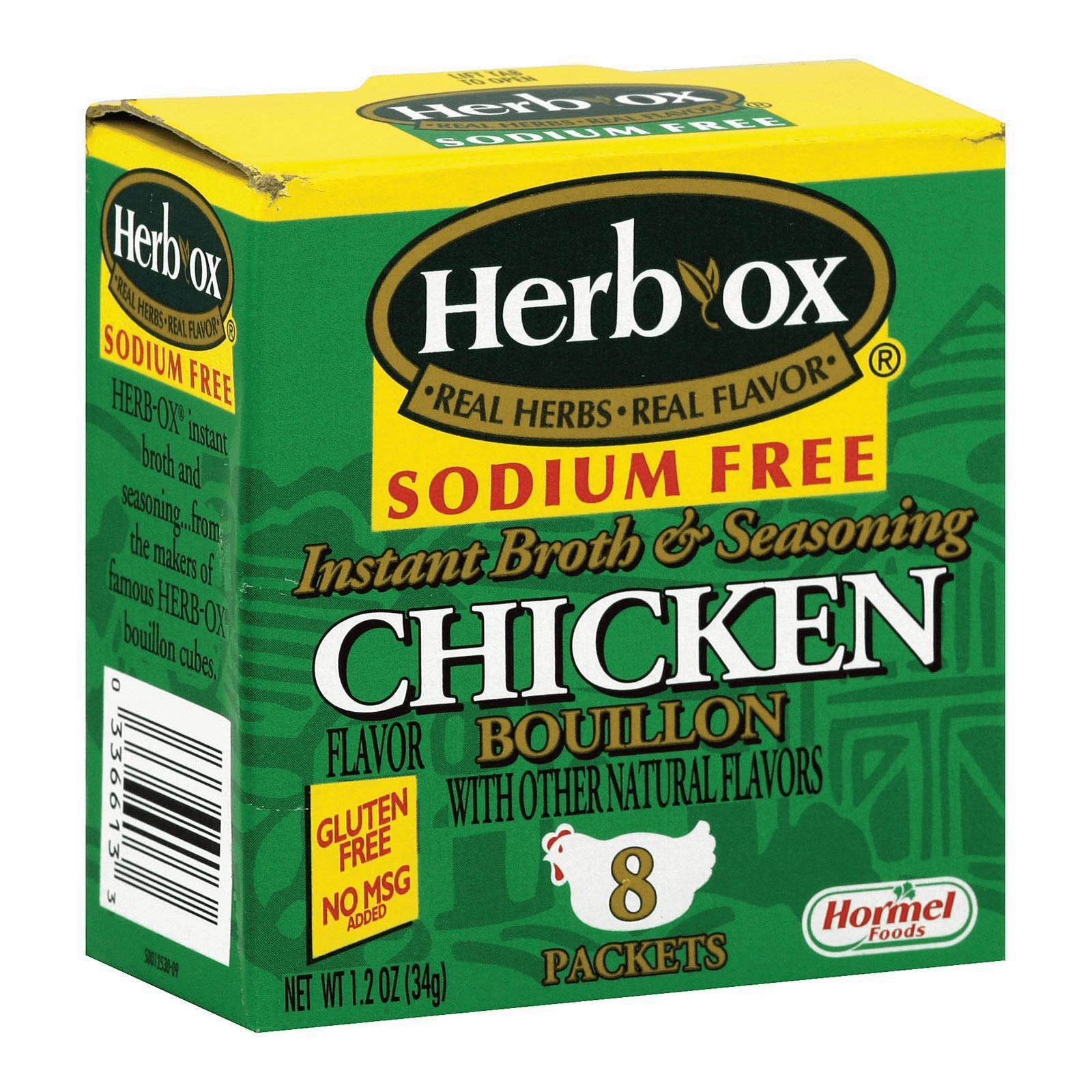 Herb-Ox Sodium Free Chicken Flavor Granulated Bouillon Packets, 8 ct