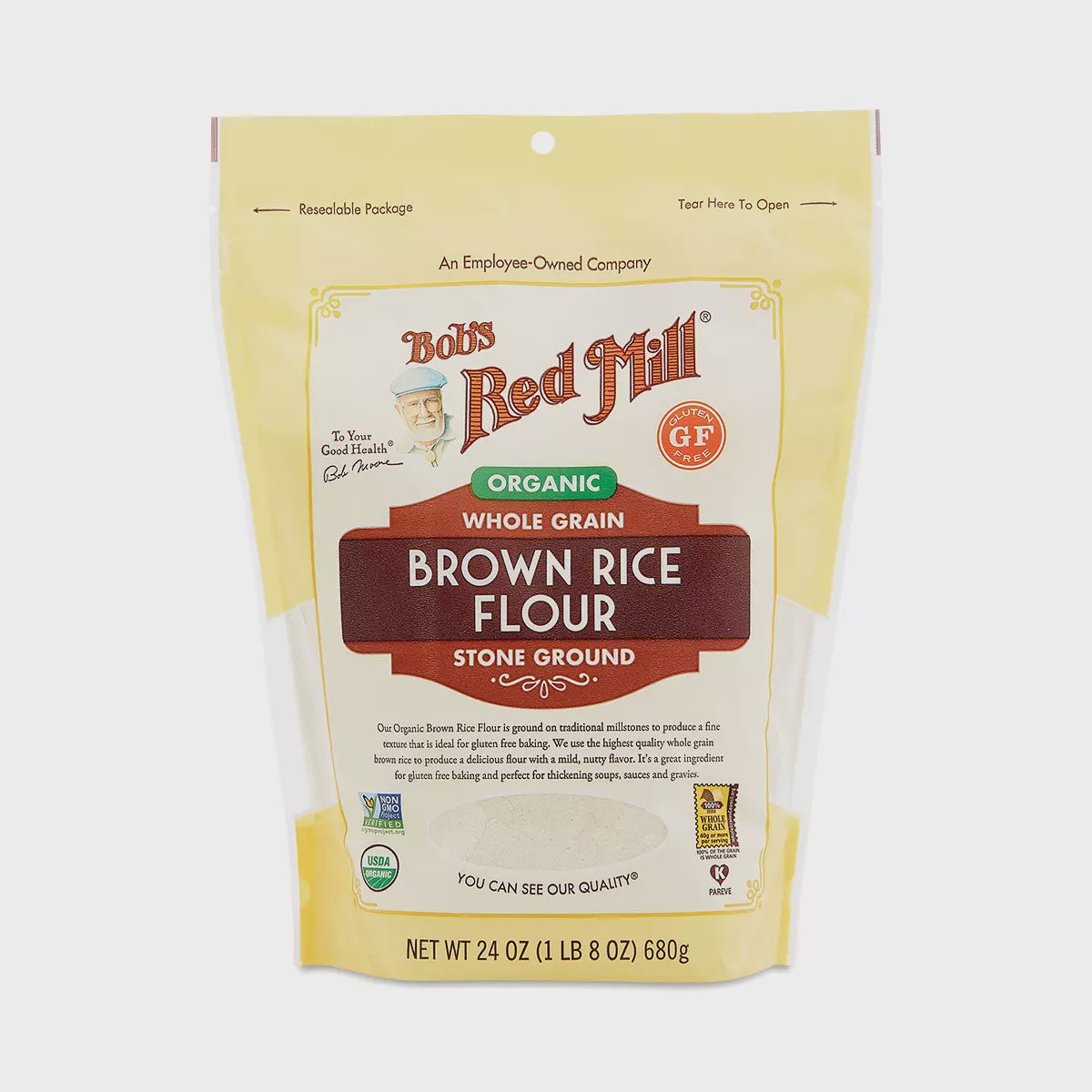 Bob's Red Mill Brown Rice Flour, Organic, Sonte Ground 24oz