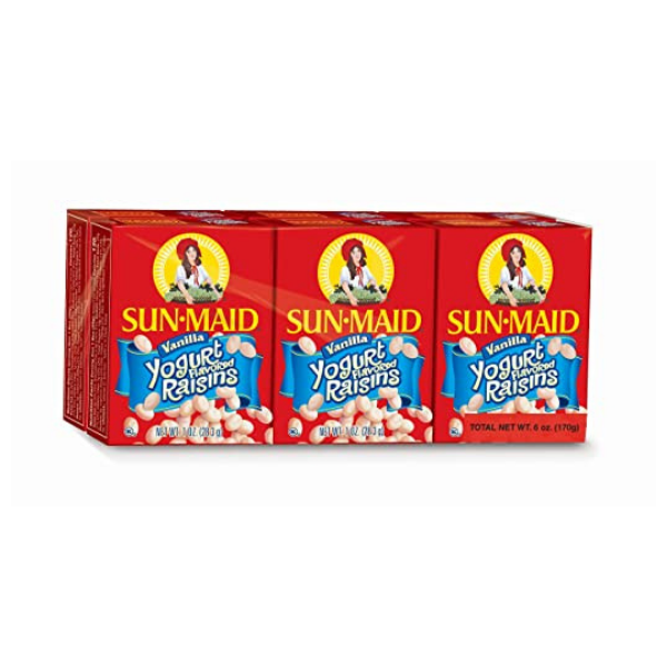 Sun-maid Raisins, Yogurt Covered, 6 Boxes, 6 oz