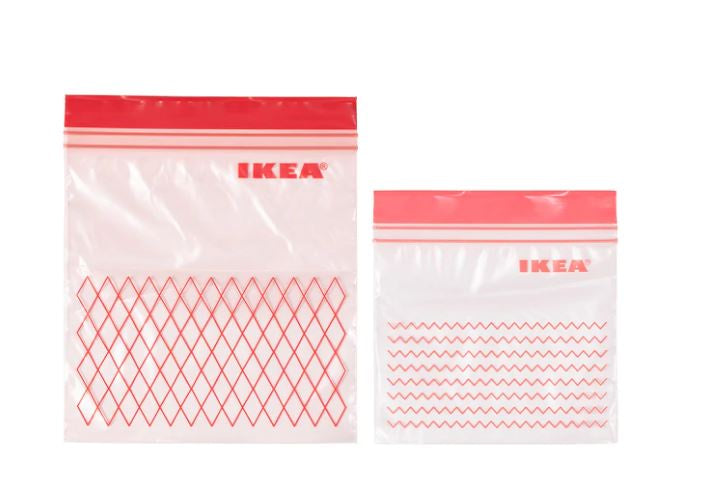 IKEA Istad Storage Bags, 30 x 34 fl oz & 30 x 14 fl oz