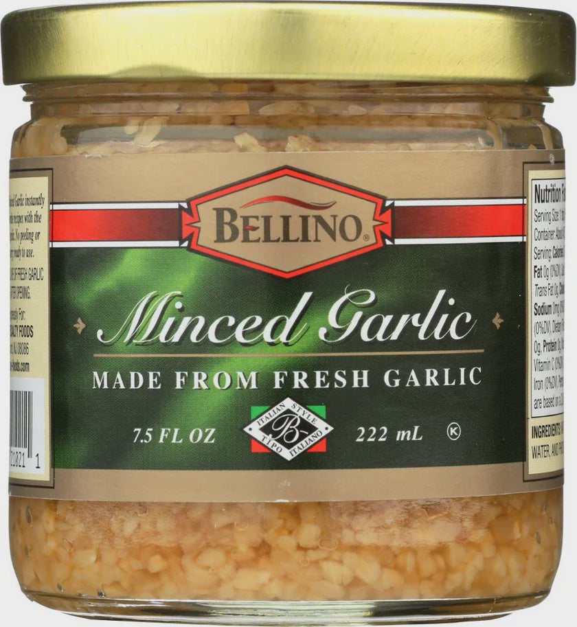 Bellino Minced Garlic, in water, 7.5 oz