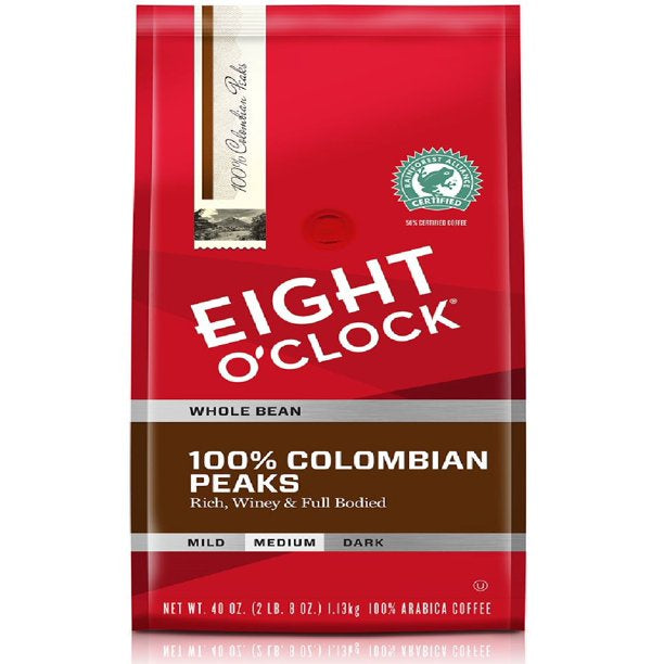 Eight O'Clock Coffee, Whole Bean, Colombian Peaks, 38 oz