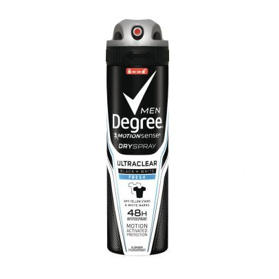 Degree Men Ultraclear Black & White Fresh Spray Deodorant/Antiperspirant 3.8 oz