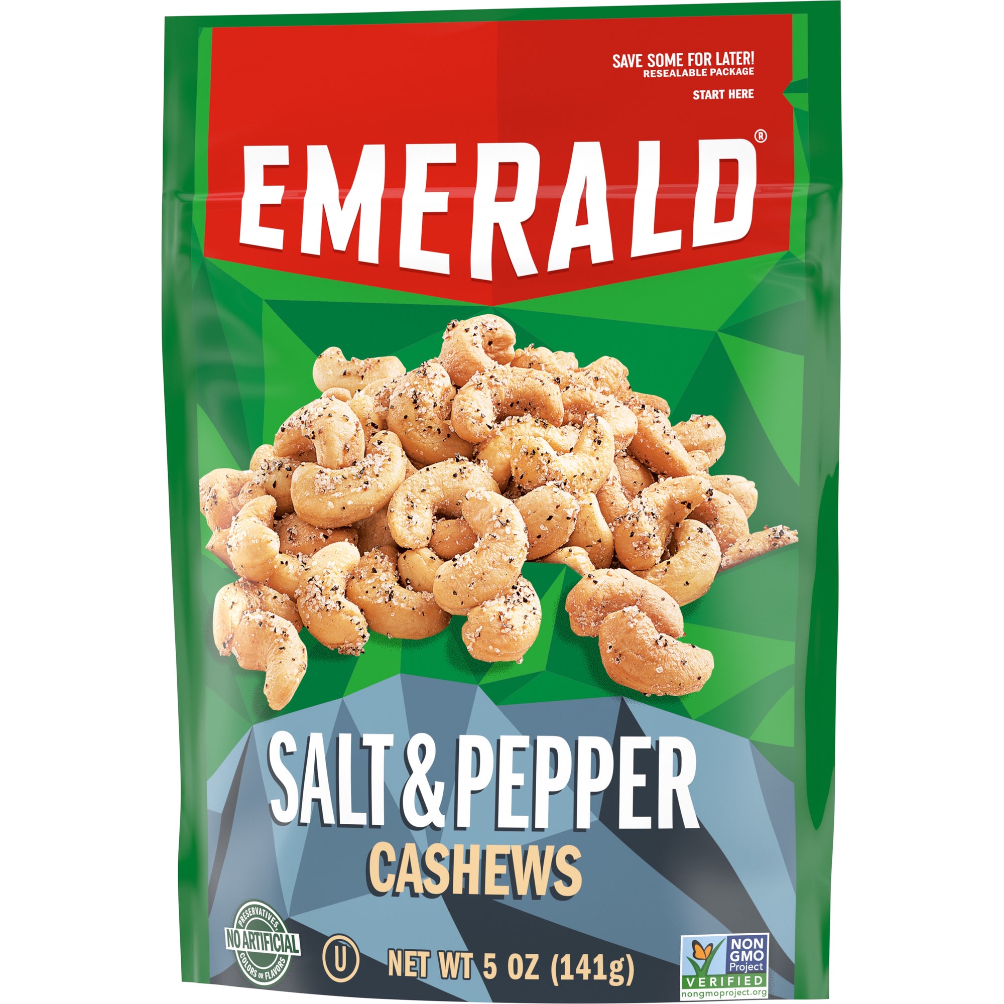 Emerald Salt & Pepper Cashews 5oz.