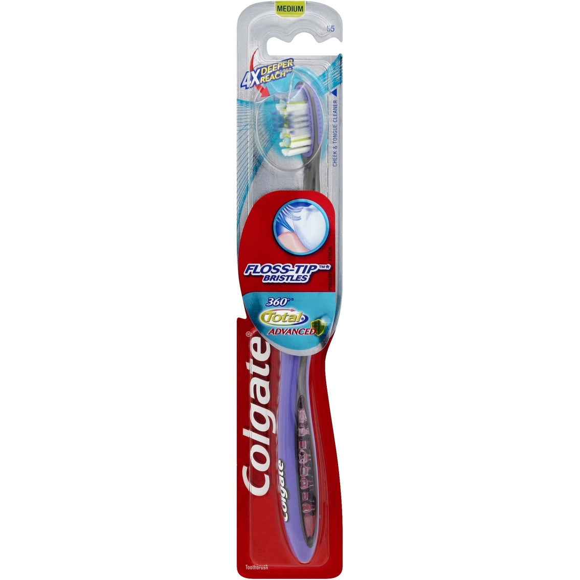 Colgate Toothbrush, Adult 360 Total Advanced Medium Bristles 1 ct