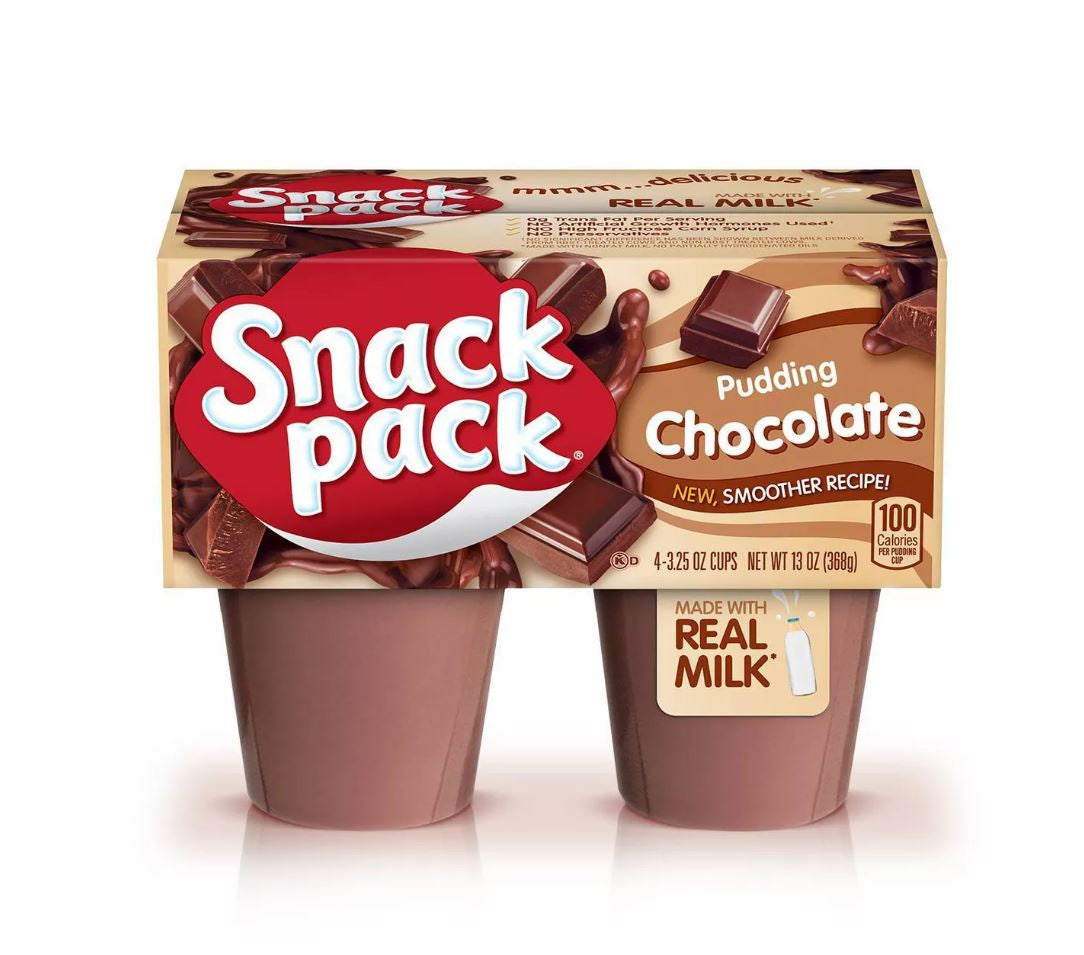 Hunt Snack Pack Chocolate Pudding, 4ct