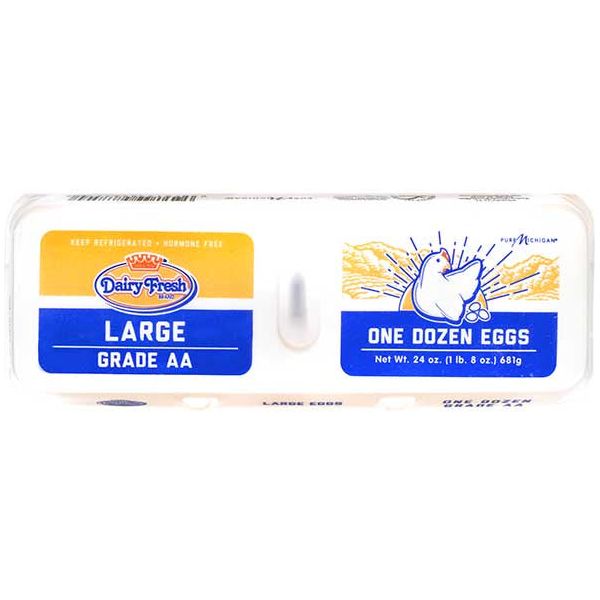 Dairy Fresh Eggs, Large, 1 Dz