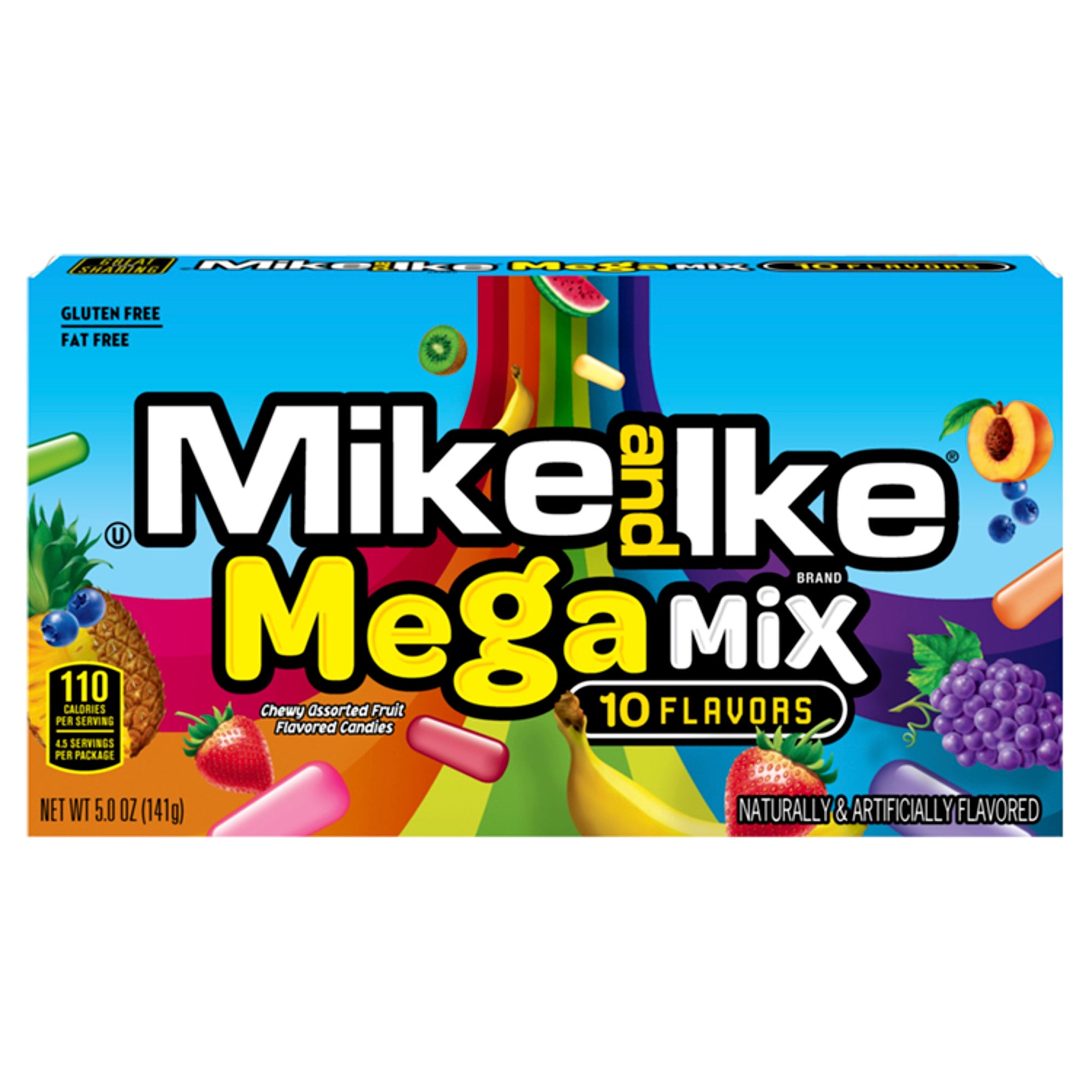 Mike and Ike Mega Mix, 10 Flavors, 4.25oz