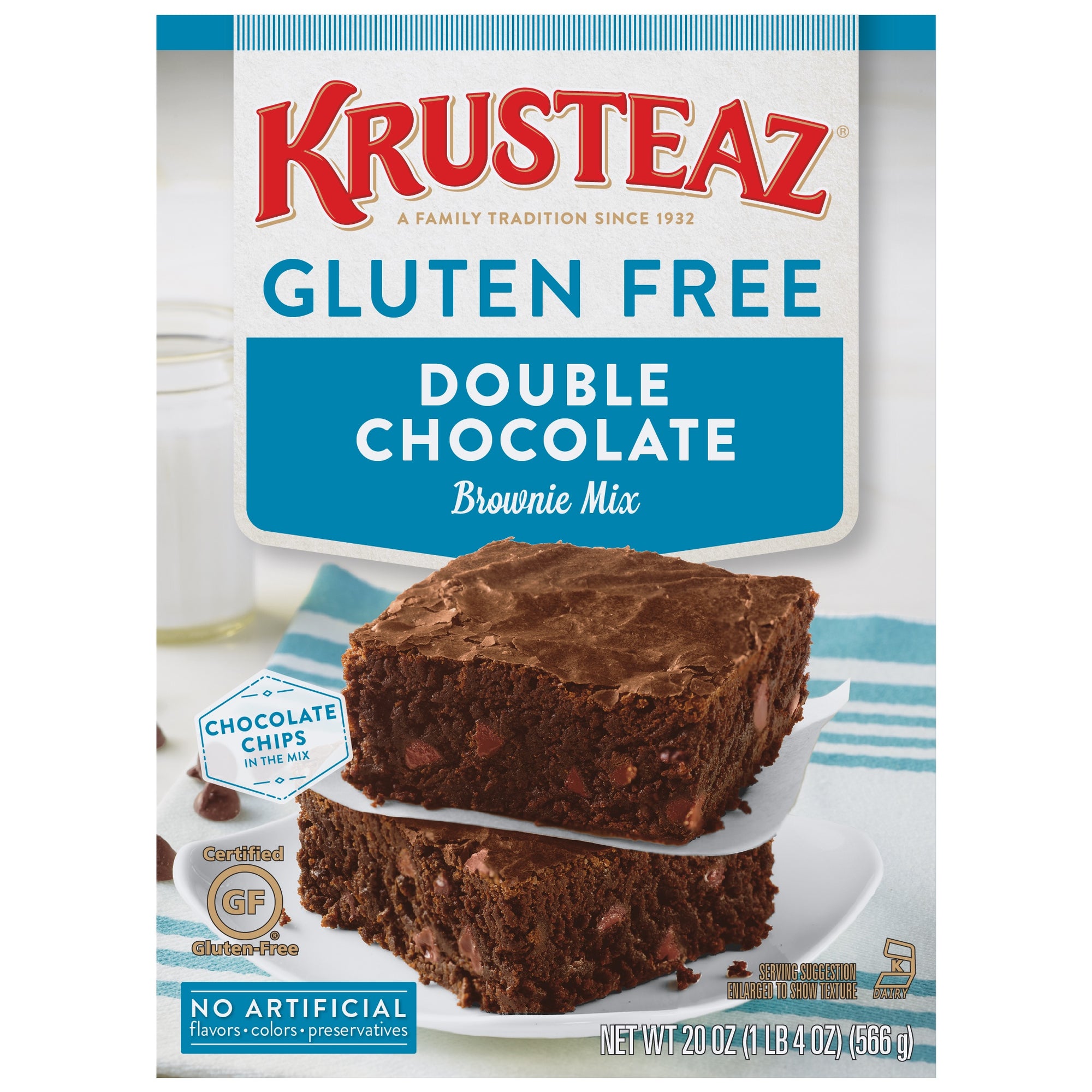 Krusteaz Gluten Free Double Chocolate Brownie Mix, 20 oz