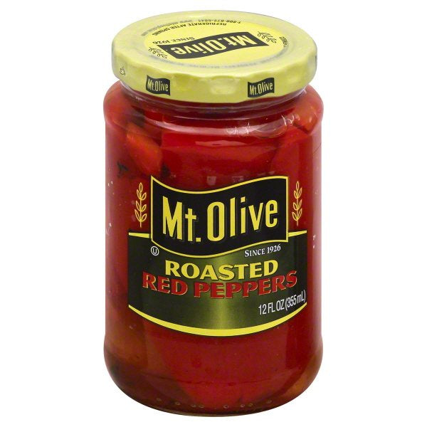 Mt Olive Roasted Red Peppers, 12 oz