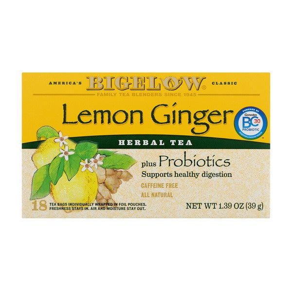 Bigelow Lemon Ginger Herbal Tea, 18 bags