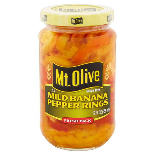 Mt. Olive Mild Banana Pepper Rings, 12 fl oz