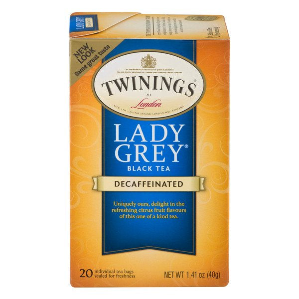 Twinings of London Tea, Lady Grey, Decaffeinated, 20ct