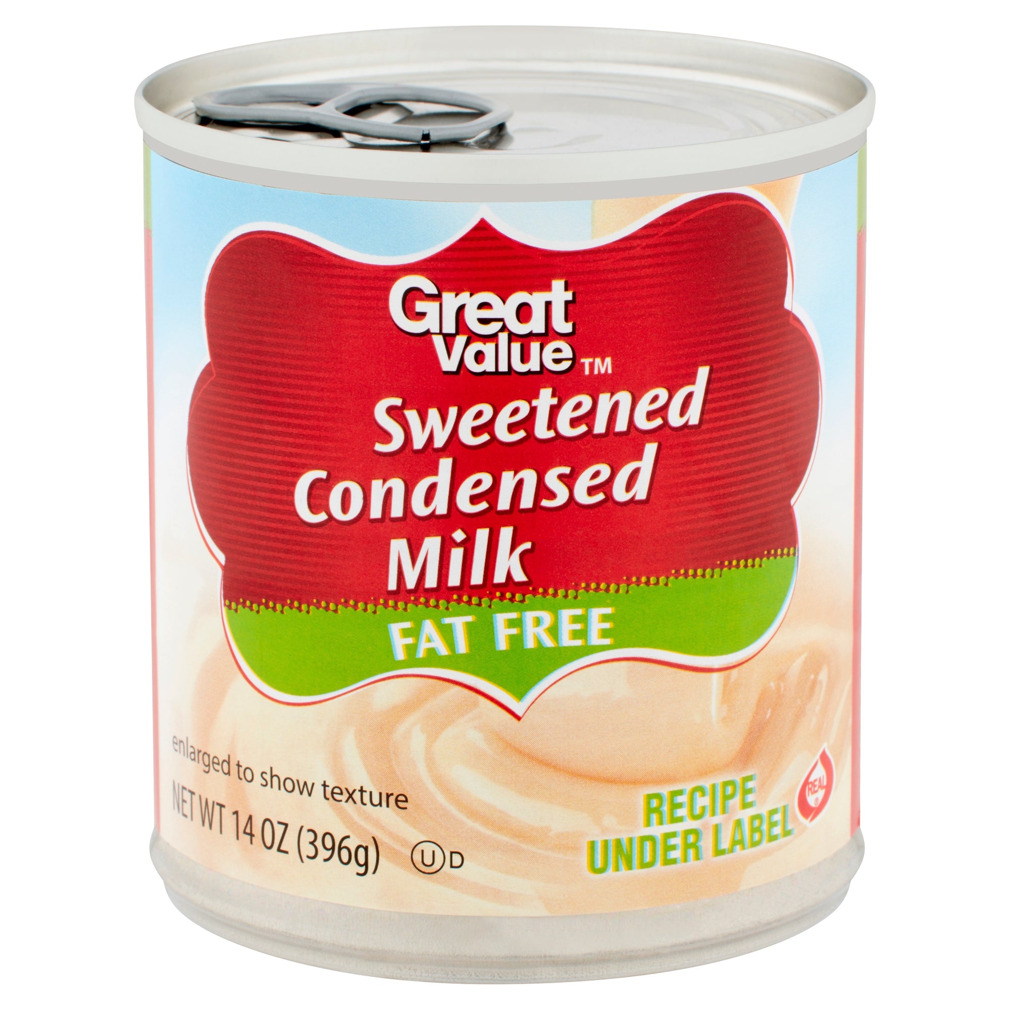 Great Value Sweetened Condensed Milk, Fat Free, 14 oz