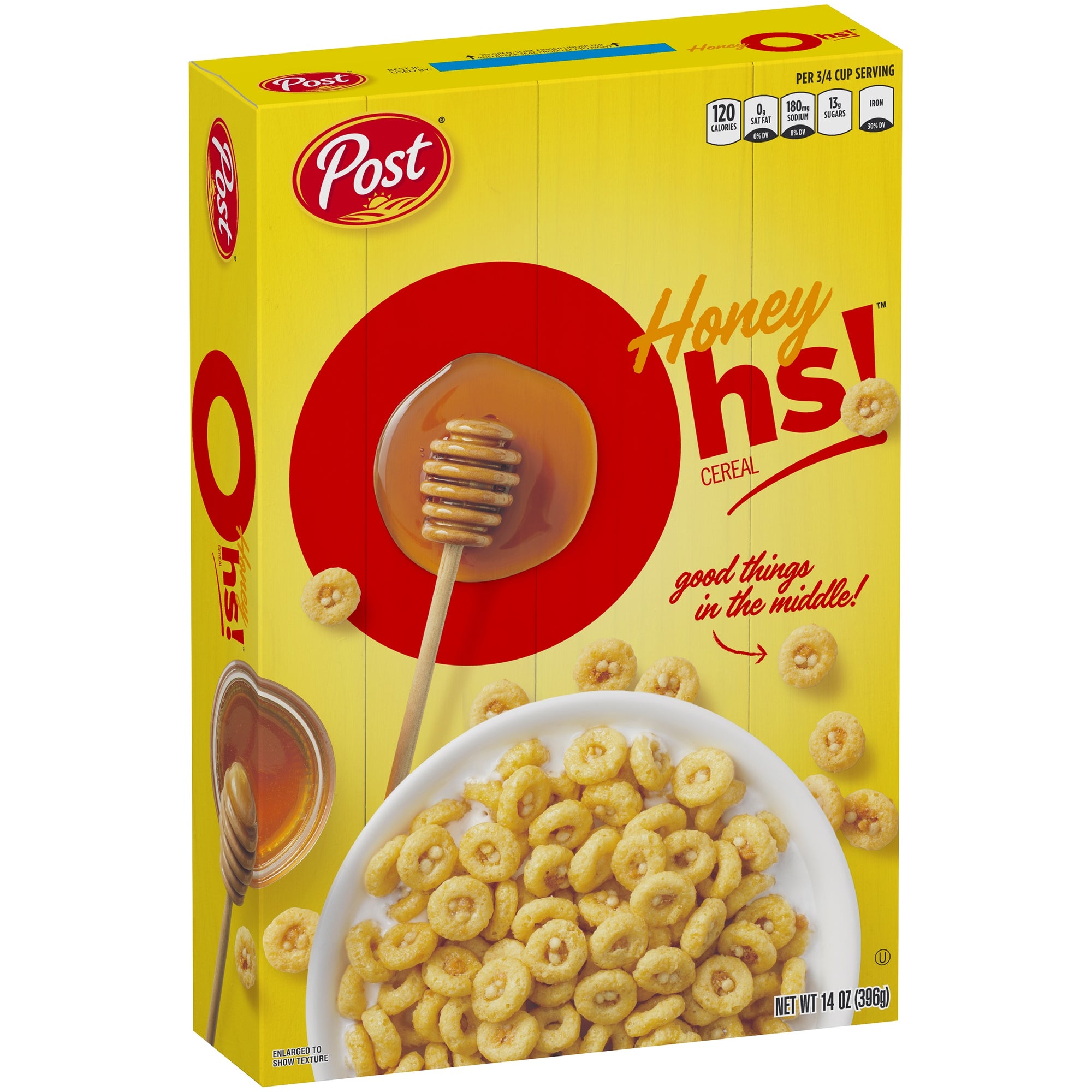 Post Honey Oh's Cereal, 14 oz