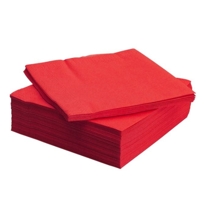 Ikea Fantastisk Napkins, 15.75"sq, Bright Red, 50ct