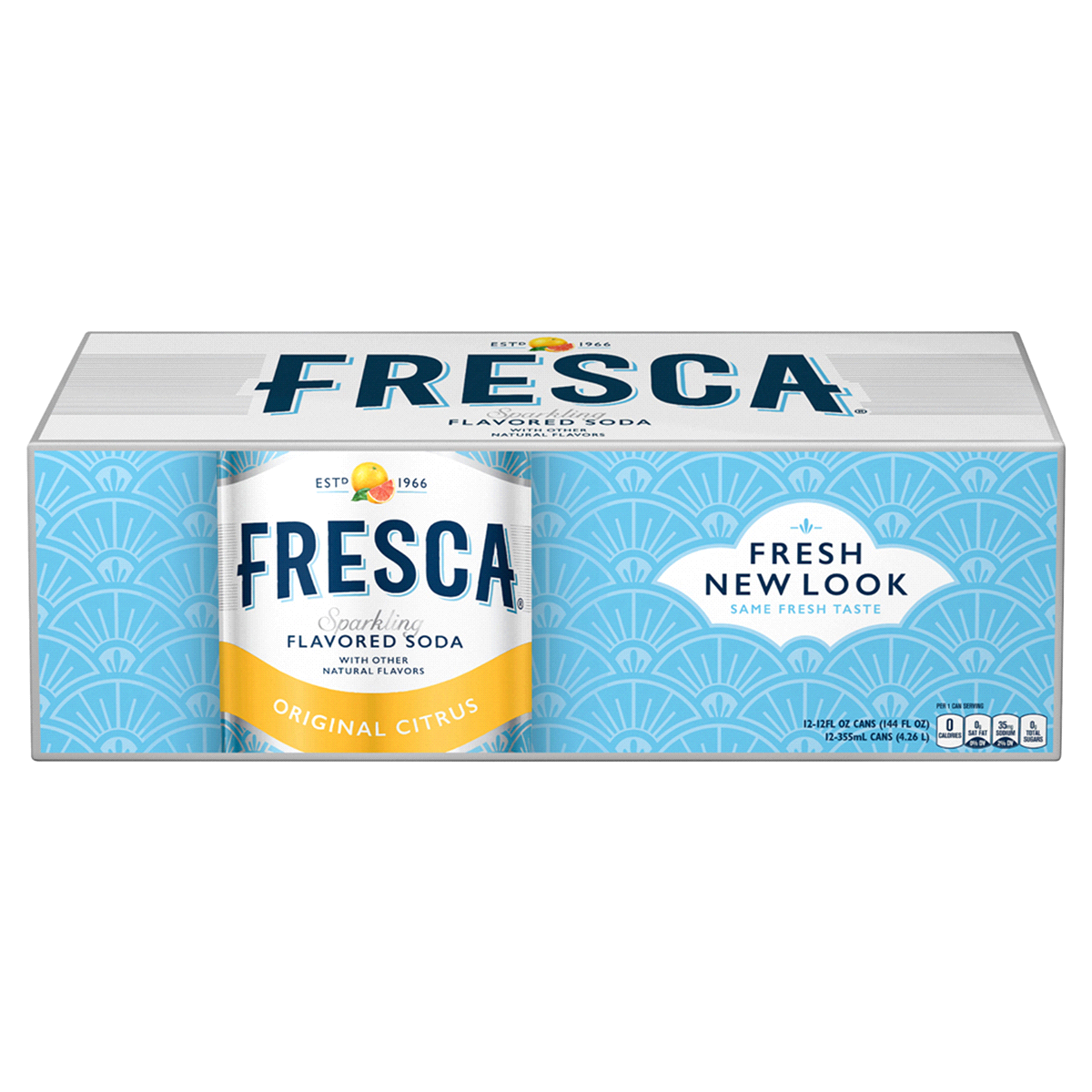 Coca-Cola Soda, Fresca, Grapefruit Citrus, 12 cans