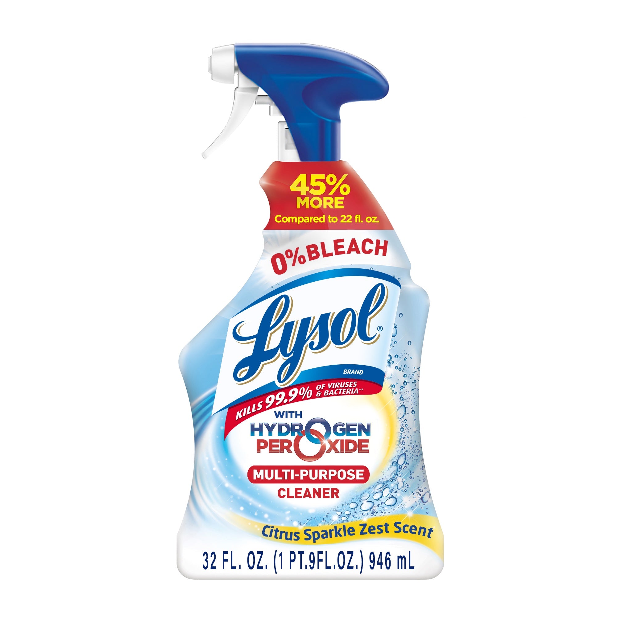 Lysol Multi-Purpose Cleaner with Hydrogen Peroxide,  Citrus Sparkle, 32 fl oz