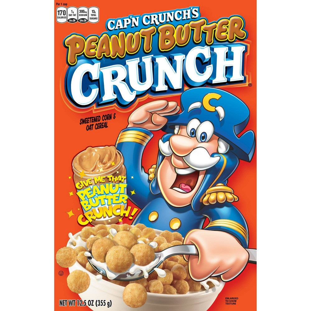 Quaker Cereal, Cap'n Crunch Peanut Butter Crunch, 11.4oz