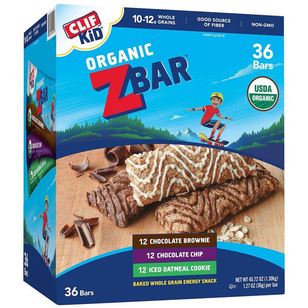 CLIF ZBar Variety Pack, Brownie Chocolate Chip & Oatmeal Cookie, 36 ct - Business