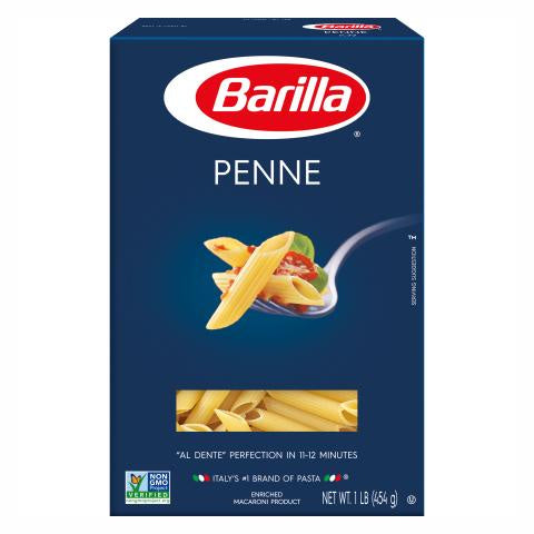 Barilla Dried Penne Rigati Pasta, 1lb