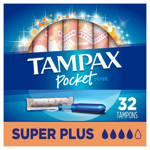 Tampax Pearl, Tampons, Pocket, Super Plus 32 ct