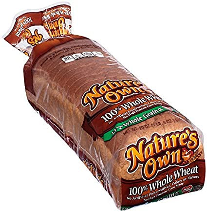 Nature's Own Bread, Sliced, 100% Whole Wheat, 20 oz