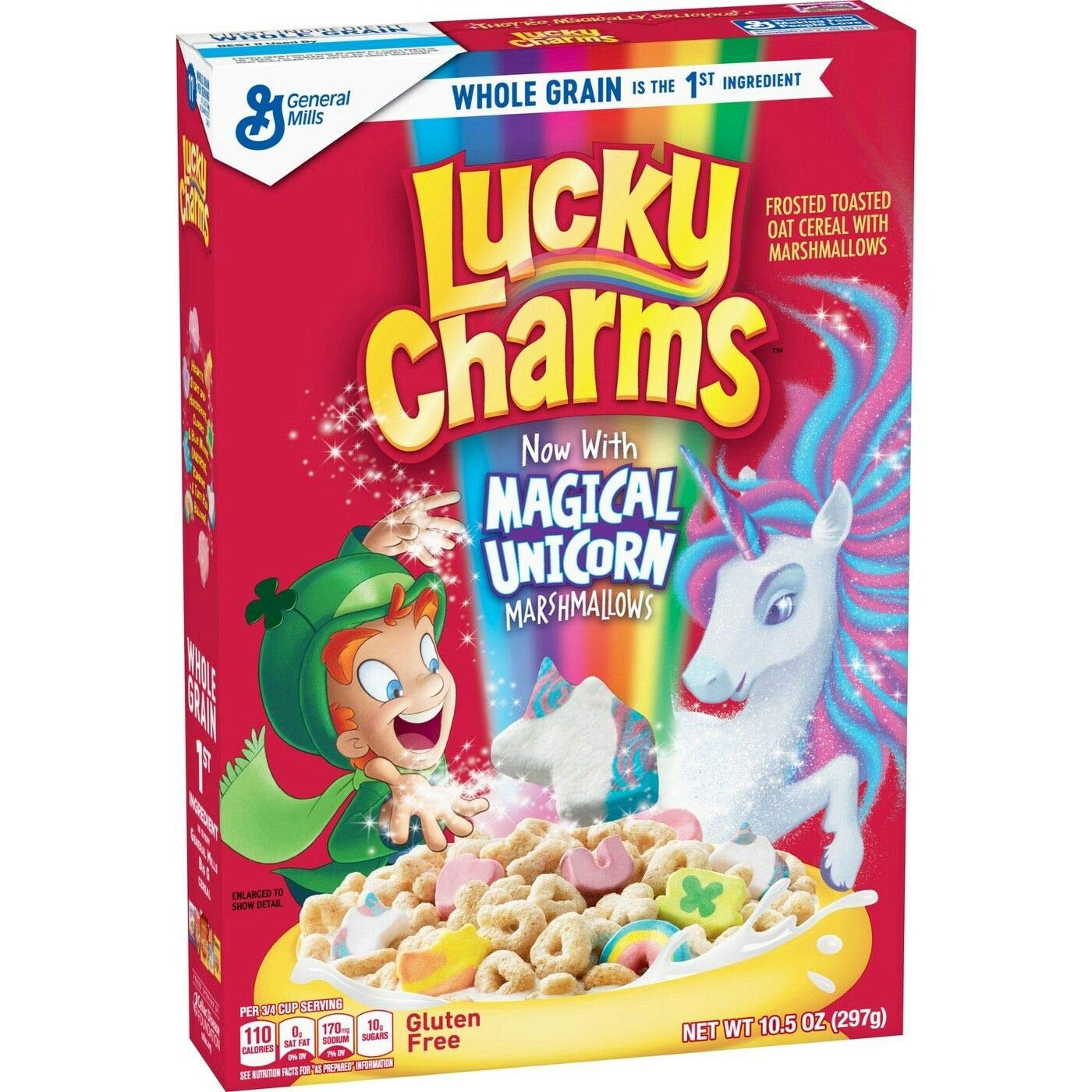 General Mills Cereal, Lucky Charms, 10.5oz