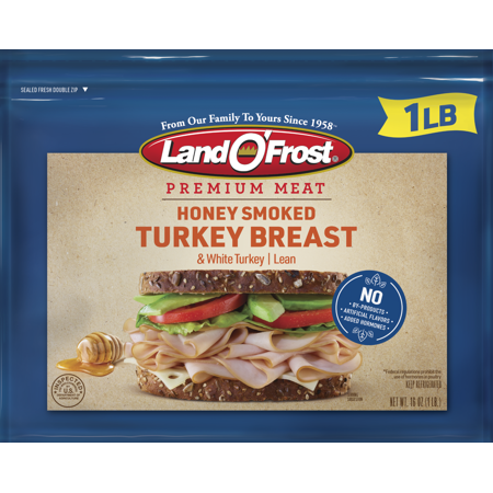 Land O' Frost Deli Meat Premium, Turkey Breast, Honey Smoked, 16 oz