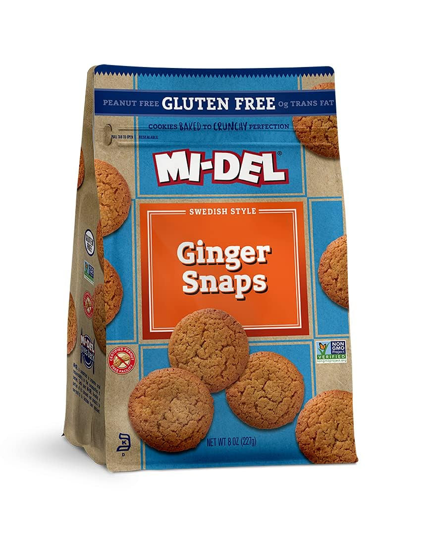 Mi-Del Cookies, Gingersnaps, Gluten-Free, 8oz