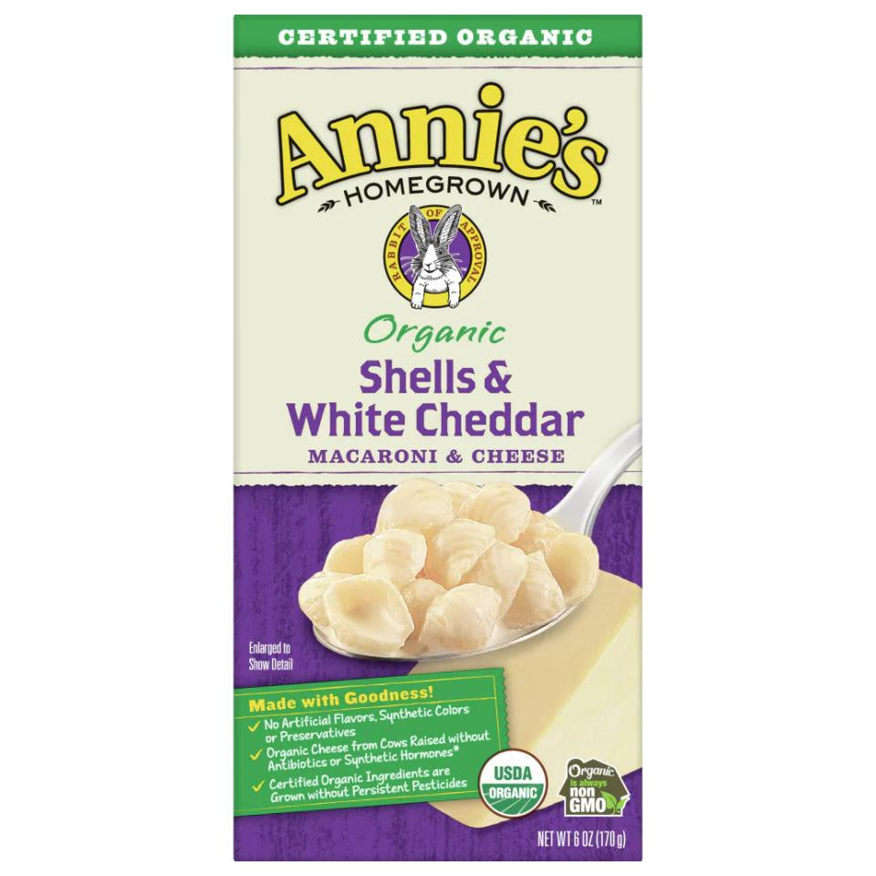 Annie's Macaroni & Cheese, Shells & White Cheddar, 6 oz