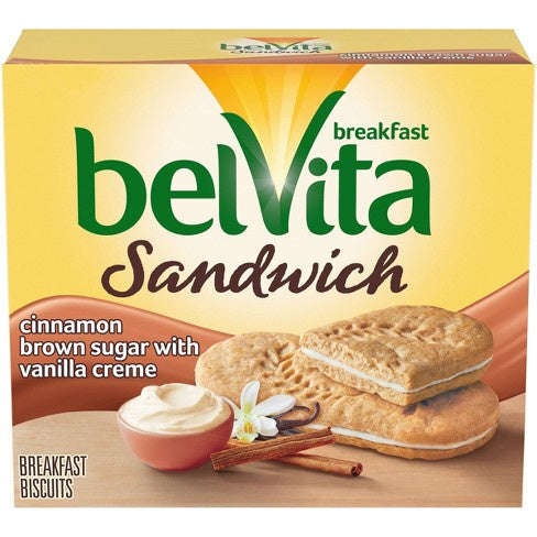 Belvita Breakfast Sandwich Cinnamon Brown Sugar with Vanilla Creme 5 ct