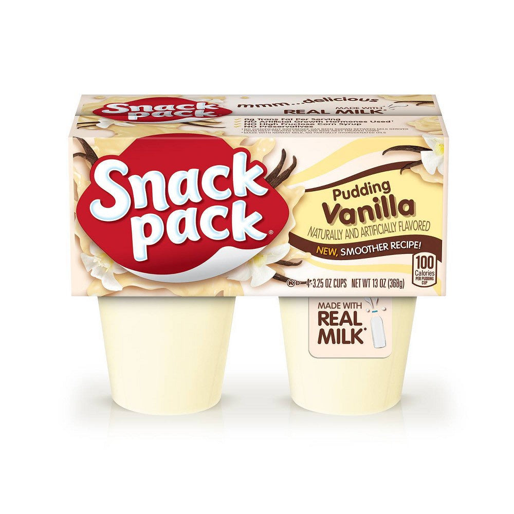 Hunt's Snack Pack Vanilla Pudding, 4ct