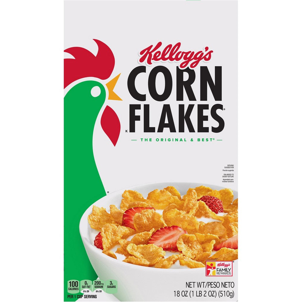 Kellogg's Cereal, Corn flakes 18 oz