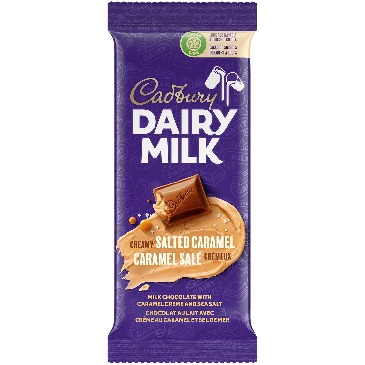 Cadbury Dairy Milk Chocolate, Creamy Salted Caramel 95g