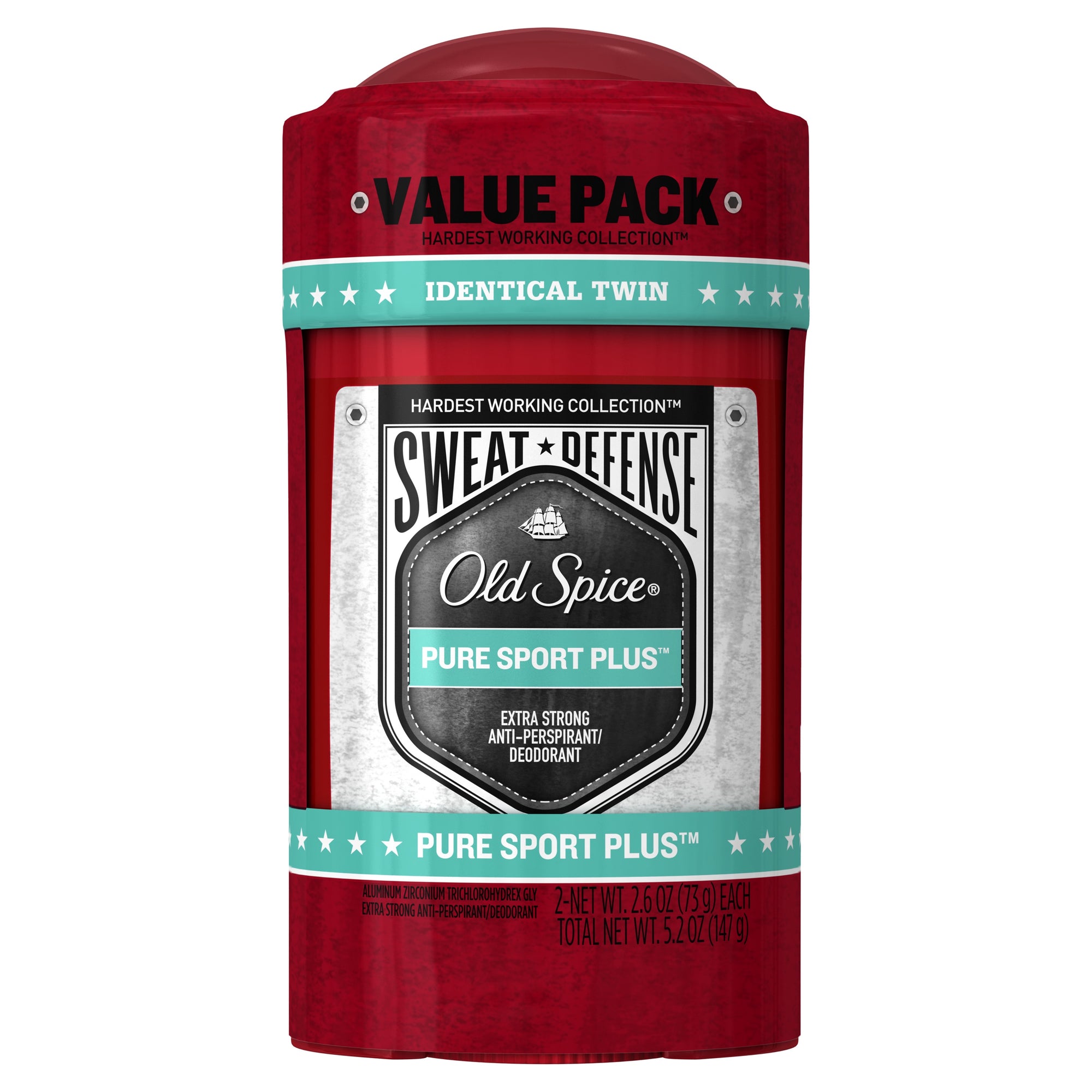 Old Spice Deodorant, Sweat Defense, Pure Sport Plus, 2.6 oz