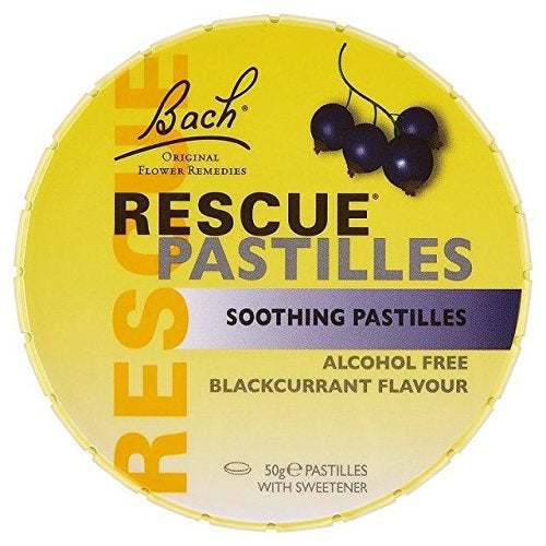 Bach Rescue Pastilles, Soothing, Blackcurrant, 50g/1.7 Oz