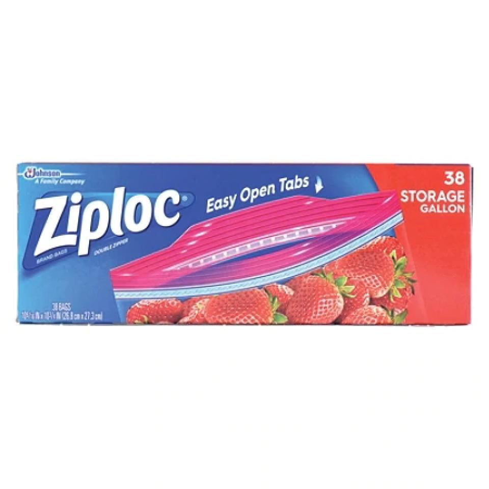 Ziploc Bags, Freezer, Gallon Size,  38 ct.