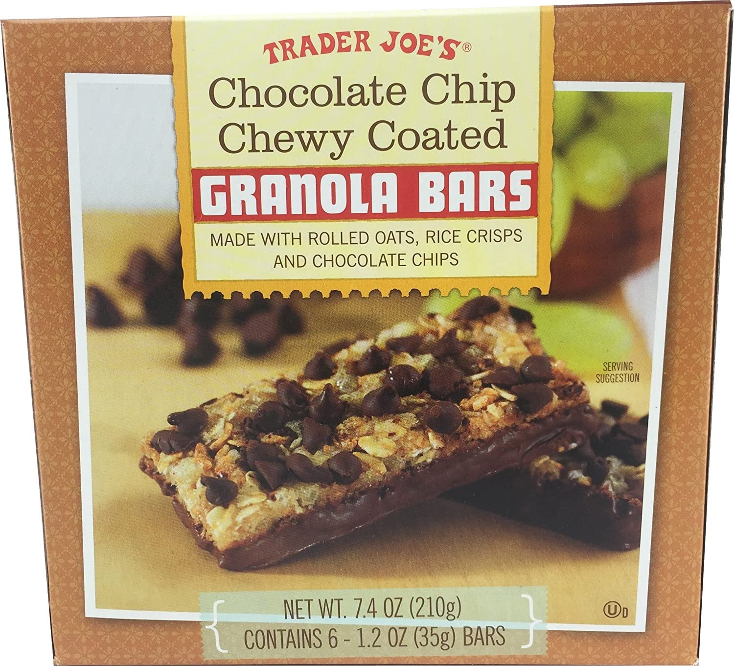 Granola Bars, Chocolate Chip Chewy Coated, 6 Count