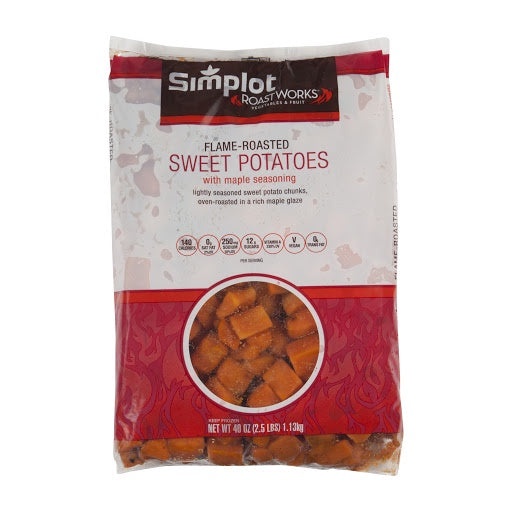 Simplot Roastworks Frozen Sweet Potatoes, Maple Fire Roasted, 40 oz