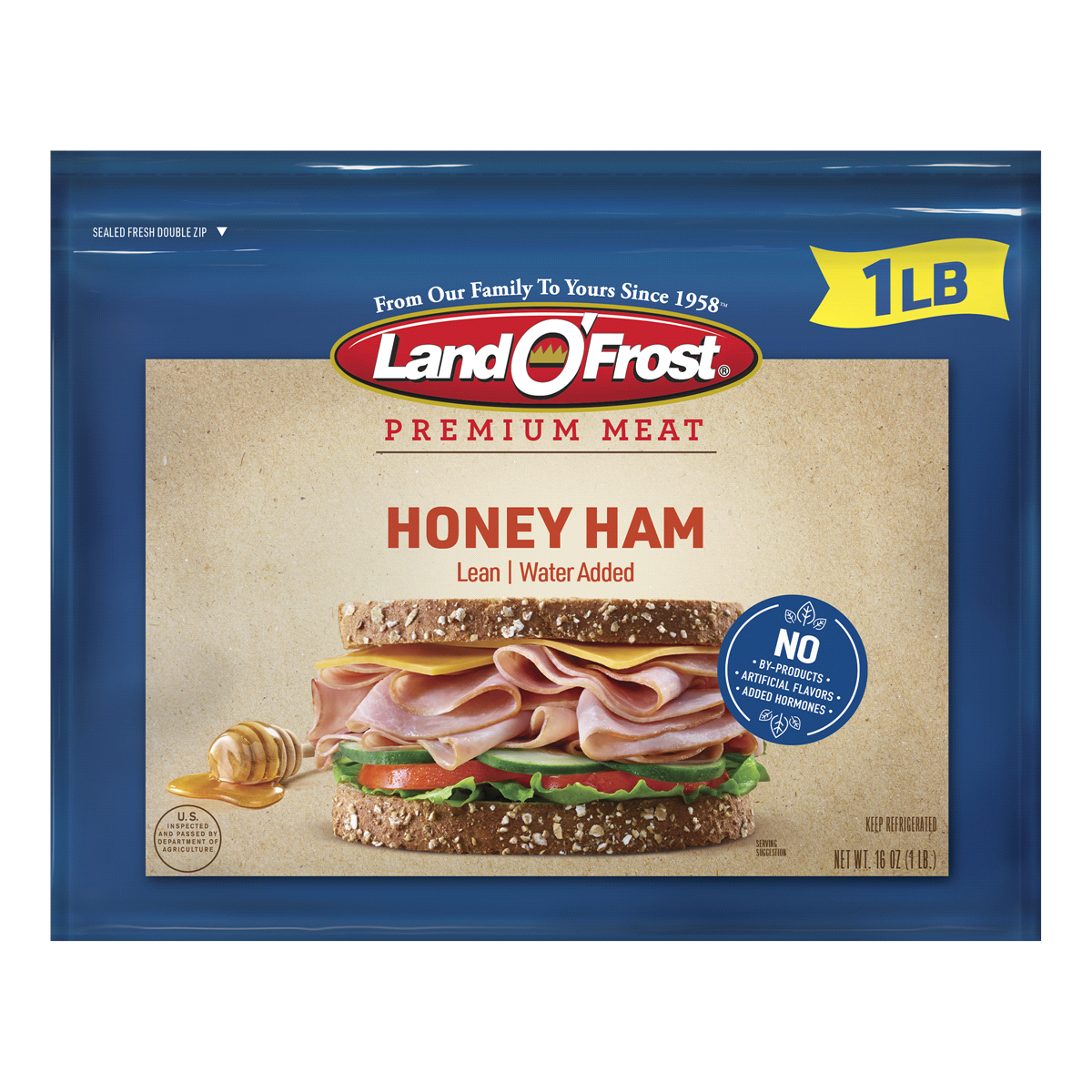 Land O' Frost Deli Meat Premium, Honey Ham, 16 oz