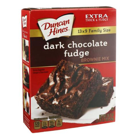 Duncan Hines Brownie Mix, Dark Chocolate Fudge, 18.3Oz