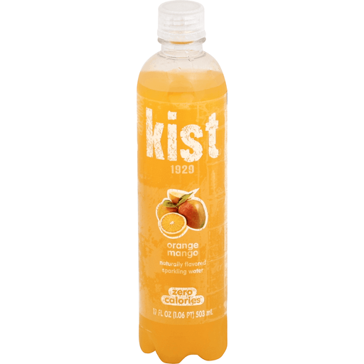 Kist Sparkling Water, Orange Mango, 17 fl oz