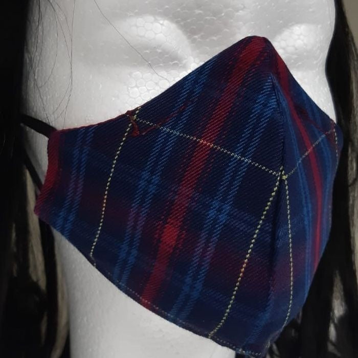 School Mask, Child's Sm., Plaid, Reversible