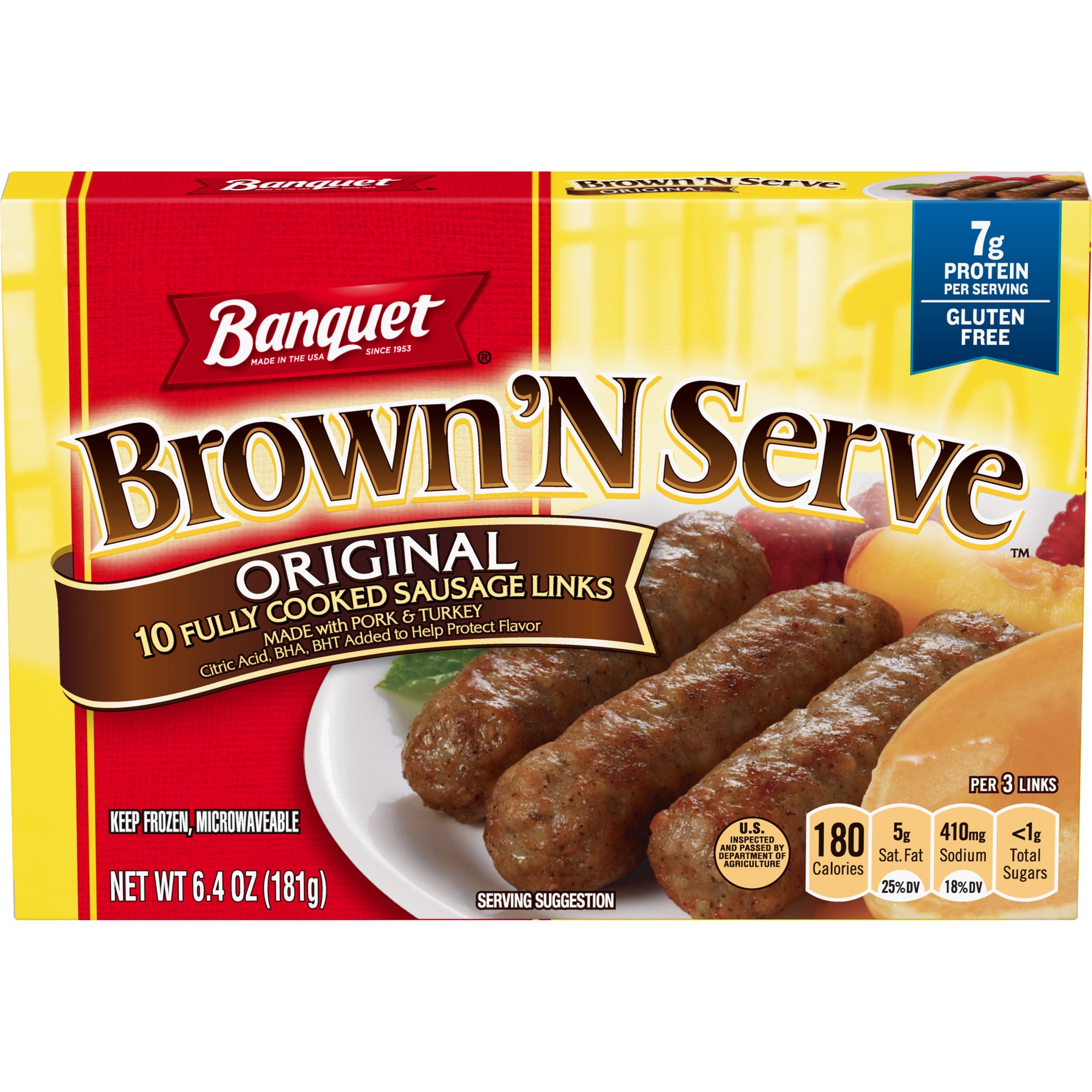 Banquet Brown 'N Serve Original Sausage Links, 6.4 oz